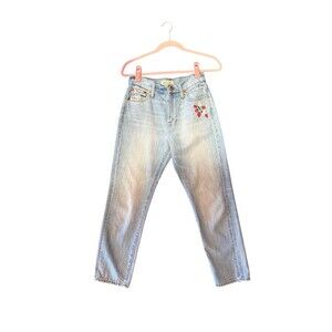 Limited Edition Madewell Strawberry Embroidered Jeans SZ 26